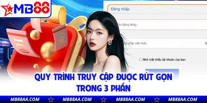 Quy trình truy cập được rút gọn trong 3 phần